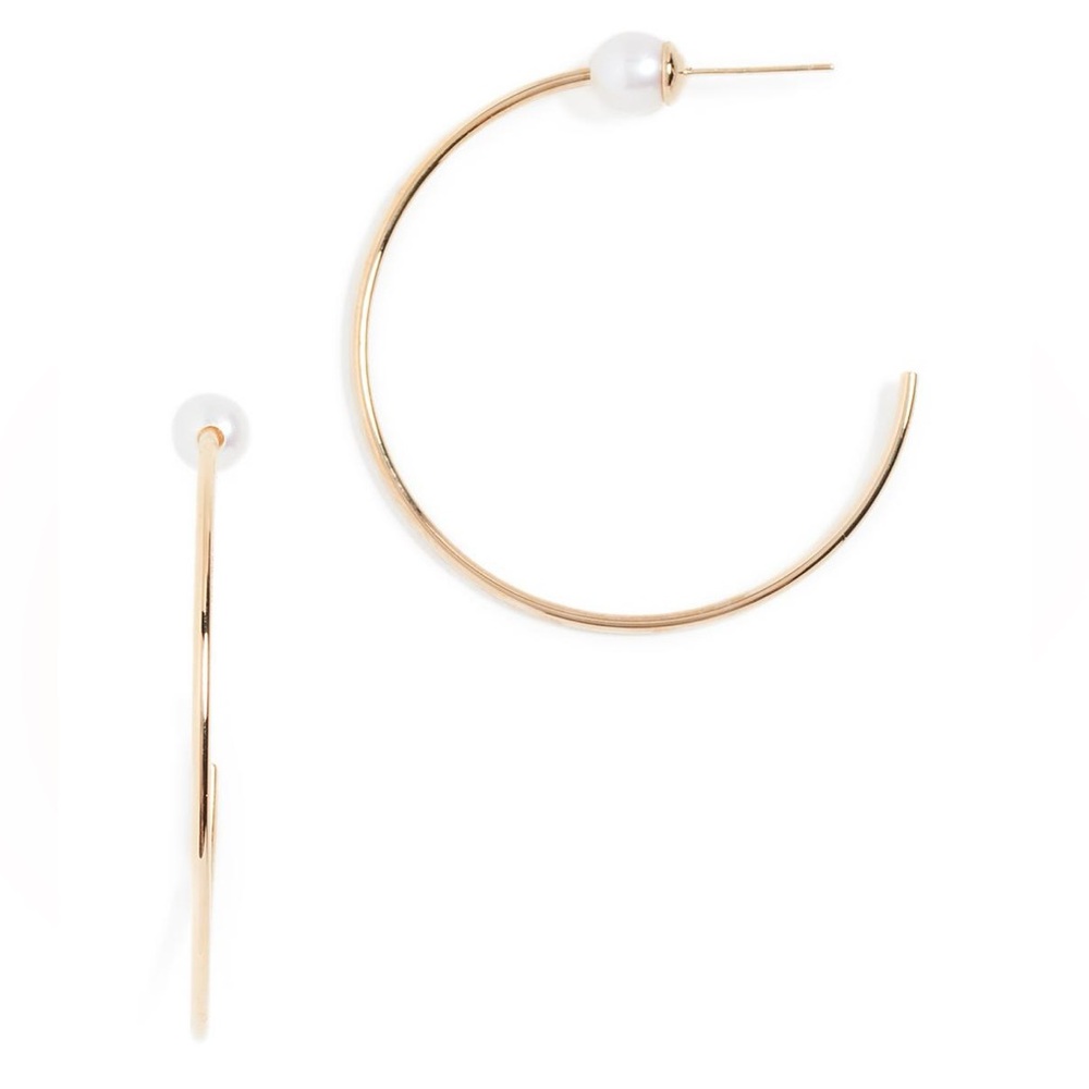 Vita Fede Sfera Freshwater Cultured Pearl Hoop Earrings